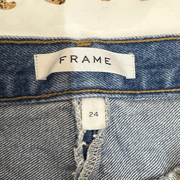 NWOT Frame Denim Zip-Accent Mini Skirt in Light Blue - size 24 - Picture 2 of 4